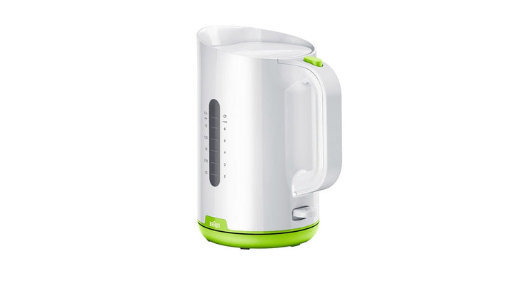 Braun Wasserkocher WK 1100 GR Series1 Schnellkochsystem 2200W 1,7L Grün Weiss Antikalk-Filter mit au