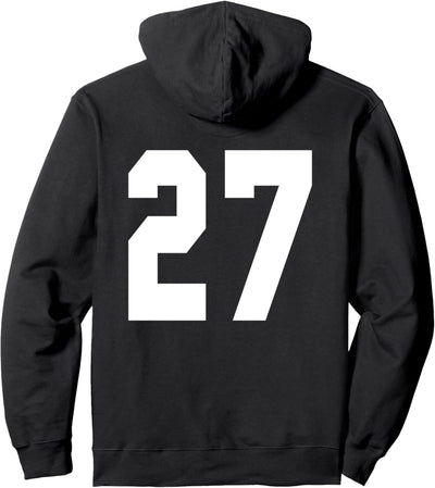 # 27 Team Sports Jersey Front & Back Number Player Fan Pullover Hoodie