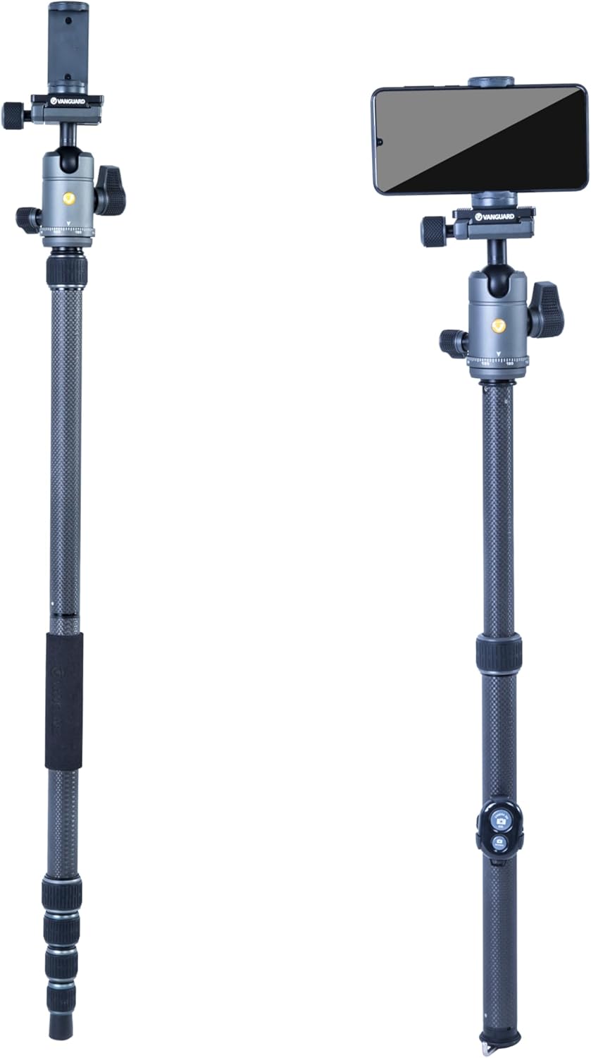 Vanguard VEO 3GO 204AB Reisestativ aus Aluminium Silber Tripod, Tripod