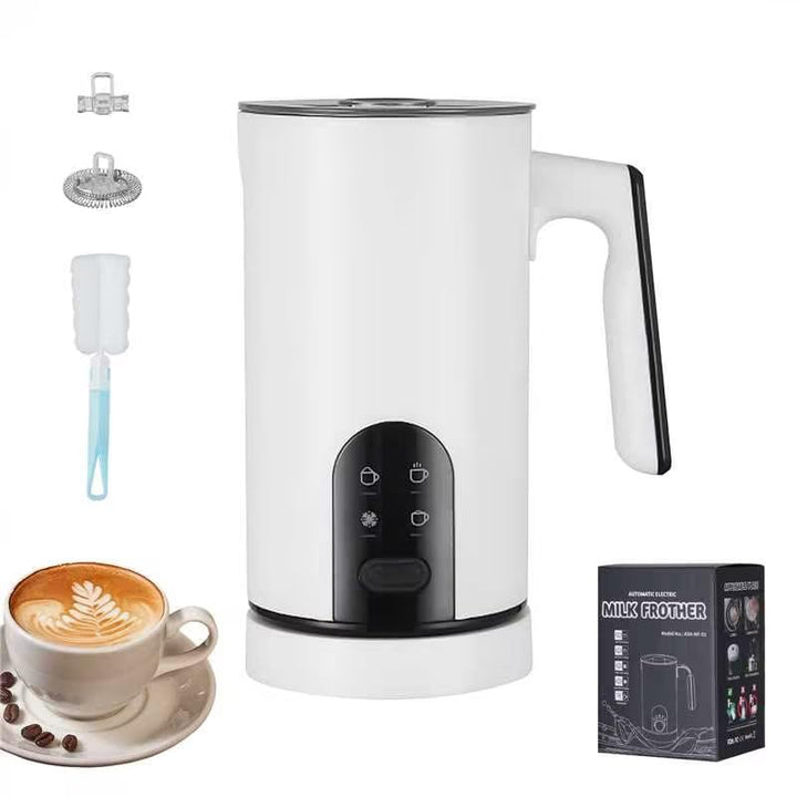 Milchaufschäumer Elektrisch 4-in-1, 580ml Milchwärmer Milchschaum Heiss/Kalt, Milchwärmer & Kakaomas