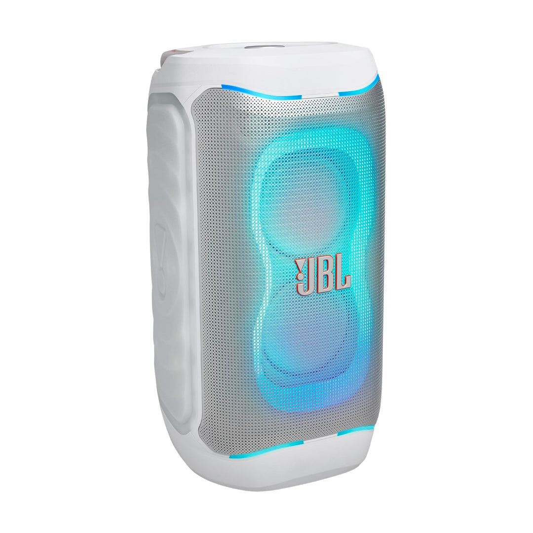 JBL PartyBox 130 tragbarer Partylautsprecher mit Klappgriff, Weiss | Bluetooth 5.3, Dynamischer Lich