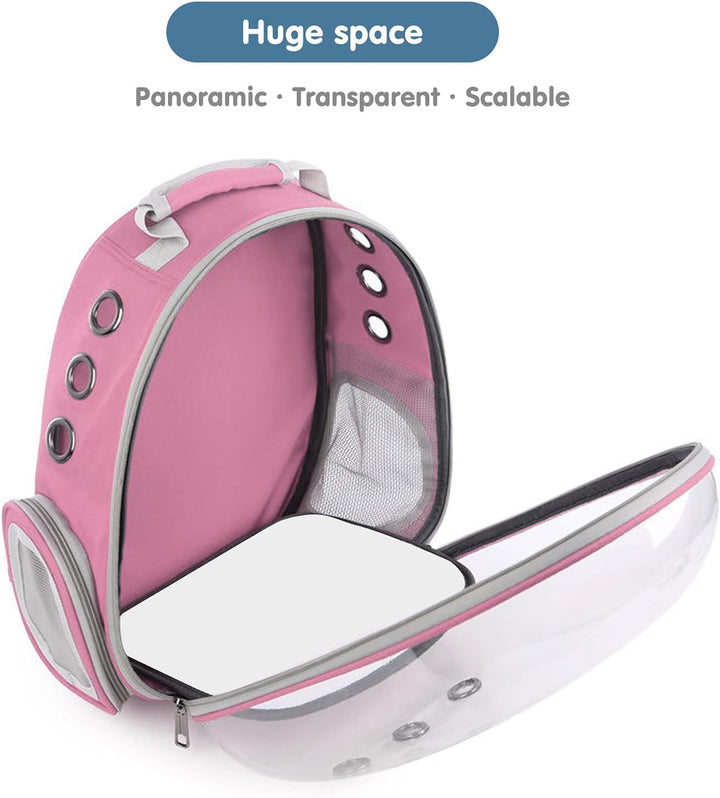 PETCUTE Haustier Katzen Rucksack,Hunde Rucksack für Kleine Katzen und Hunde,Atmungsaktive 360 ° Sich