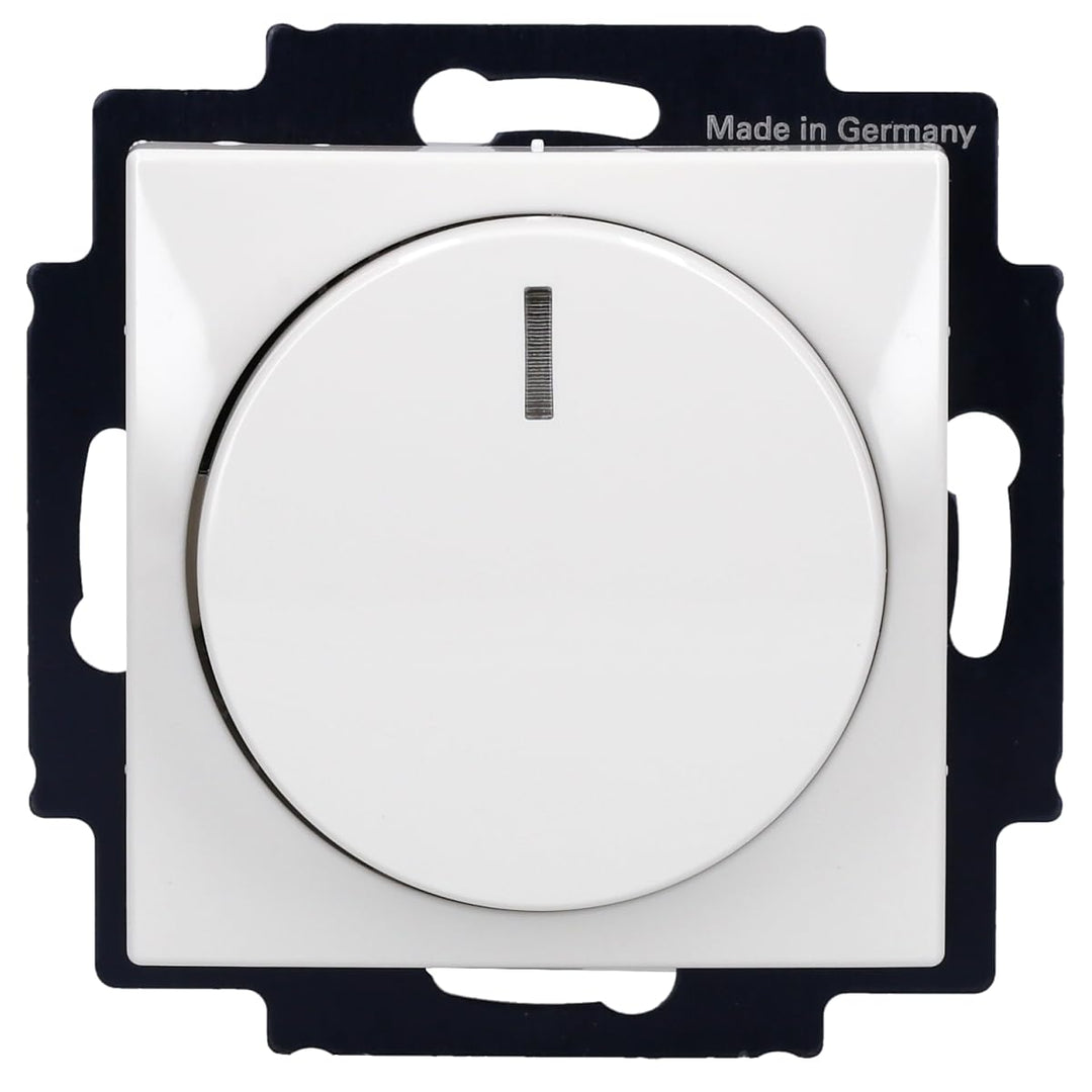 BUSCH-JÄGER, LED-Drehdimmer (LED Dimmer) 6523 U-102 mit Dimmerscheibe Zentralscheibe 2115-914 in Bal