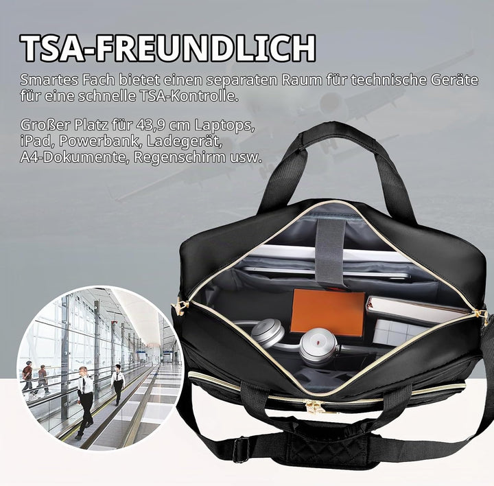 17,3 Zoll Laptoptasche Damen Herren, Laptop Bag, Wasserdichte Aktentasche für Geschäftsreisen, Schul