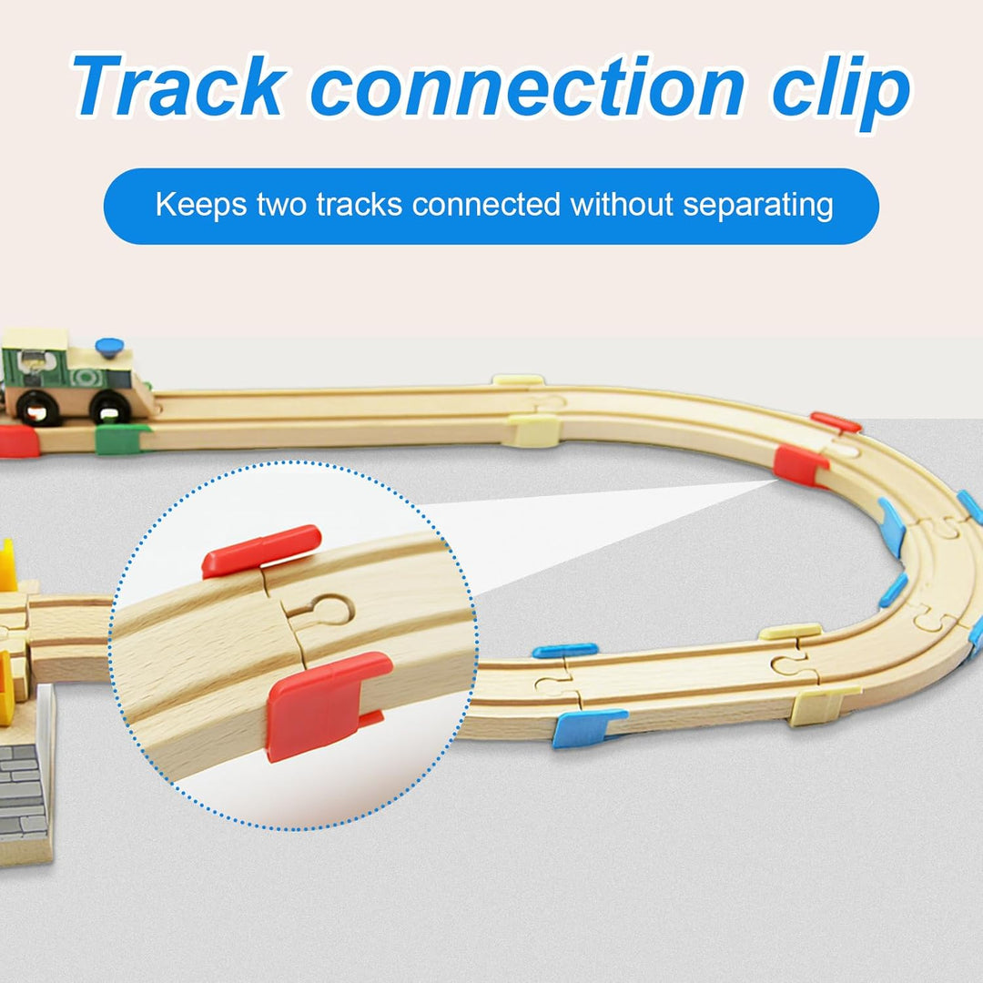 28 Stück Holzeisenbahn Schienen Adapter Eisenbahn, Adapter für Holzeisenbahnen, Holz Schienen Connec