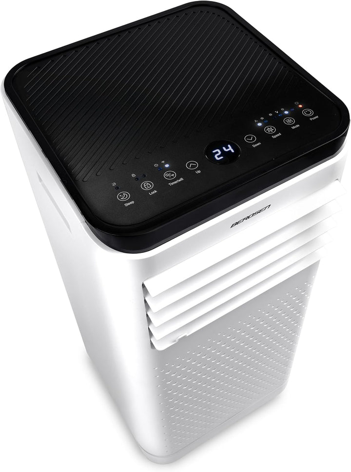 Berdsen Mobiles Klimagerät 9000 BTU - 4-in-1 mit Lüfter, Entfeuchter, Schlafmodus - Tuya Smart App -
