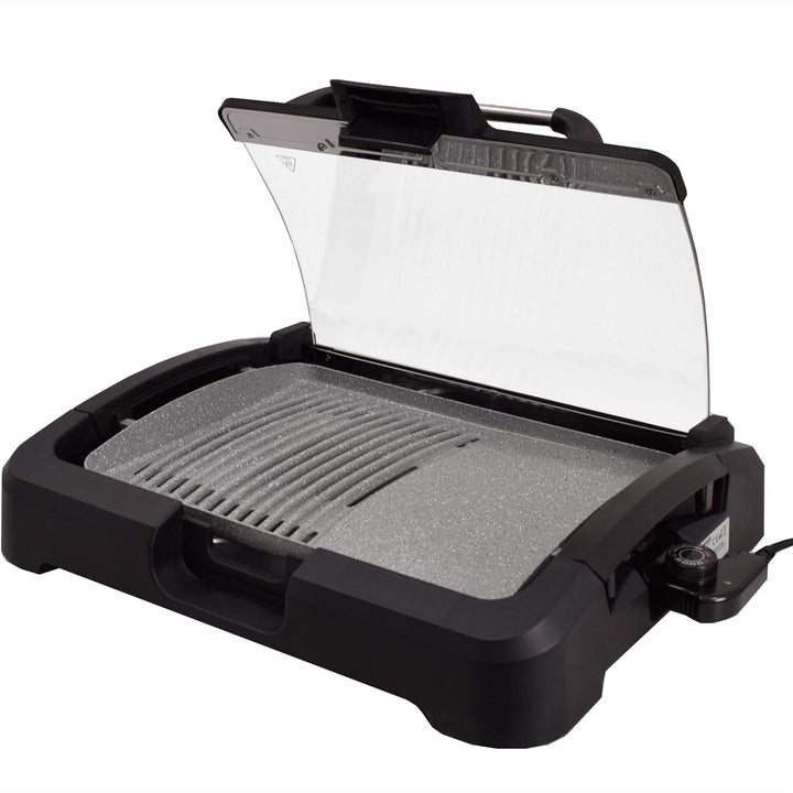 Syntrox Germany TG-2200W elektrischer Tischgrill mit Keramik Grillplatte Elektrogrill BBQ Grill Barb