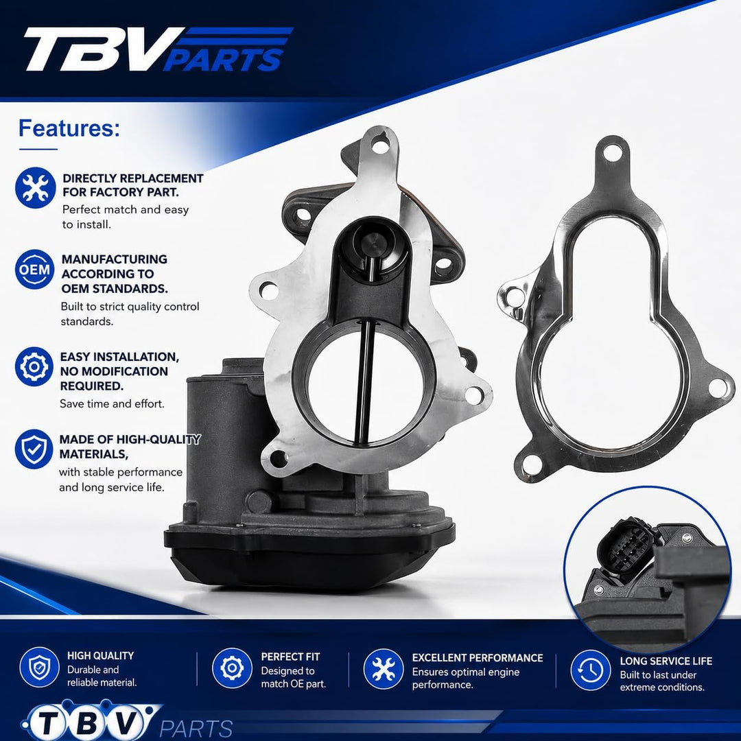 TBVPARTS EGR 2.0 TDI 03G131501B 03G131501J 03G131501Q 03G131501R AGR Ventil passend für A4 (B7) 2.0