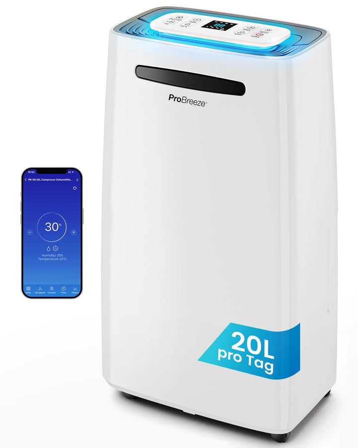 Pro Breeze® 20L/Tag smarter luftentfeuchter elektrisch mit digitalem Feuchtigkeitsanzeiger Schlafmod