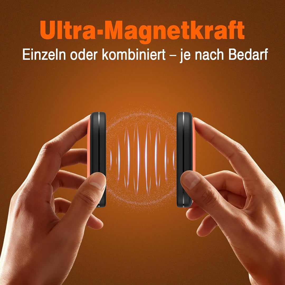 Elektrischer Handwärmer Split-Magnetic 2er-Pack, 5000mAh | 3s Schnell aufheizend, ultra-kompakt, wie