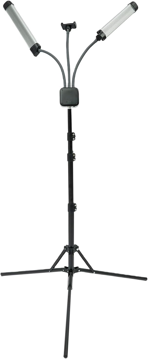 Kosmetiklampe 45W Wimpernverlängerung Lampe, Von 3000K bis 6000K Dimmbares LED-Beleuchtungsset mit S