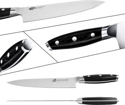 TUO Profi Kochmesser aus Deutschem Edelstahl, 20cm Chefmesser, Scharfes Küchenmesser mit Full Tang P