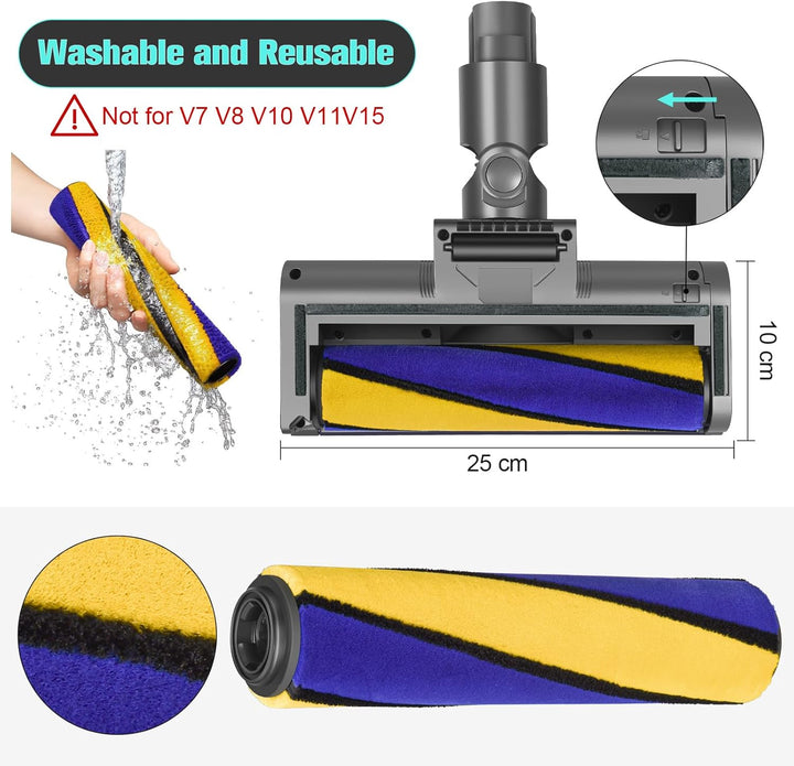 RUKHOOL LED Bürste Bodendüse für Dyson V12 Detect Slim Ersatzteile Ersatzbürste Staubsauger Zubehör