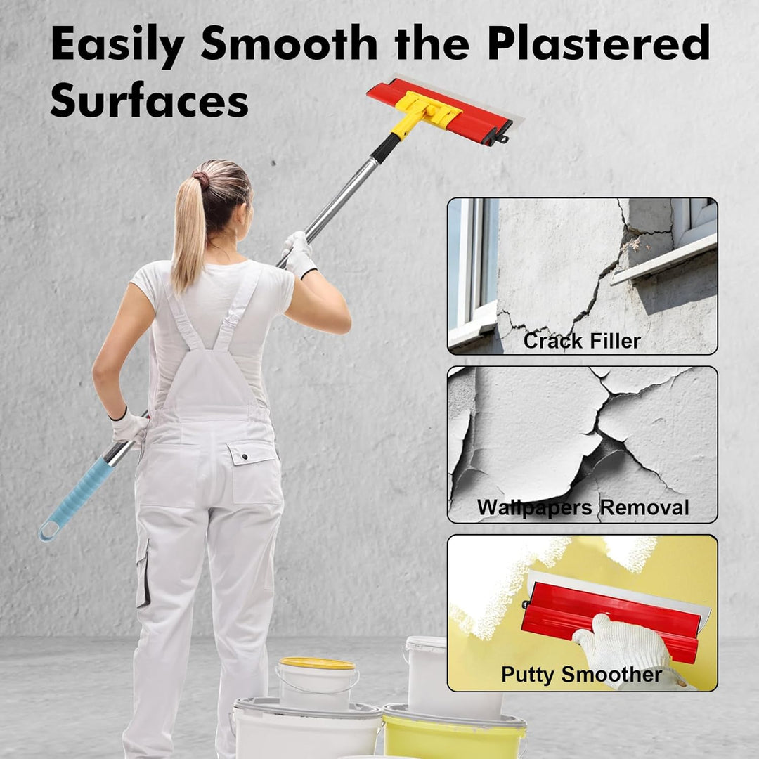Flächenspachtel Set Profi, Multifunktionales Glättungsspatel Kit Enthalten 3 Schabern(25cm+40cm+60cm