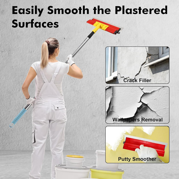 Flächenspachtel Set Profi, Multifunktionales Glättungsspatel Kit Enthalten 3 Schabern(25cm+40cm+60cm