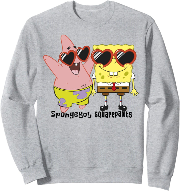 SpongeBob SquarePants & Patrick Heart Glasses Portrait Sweatshirt