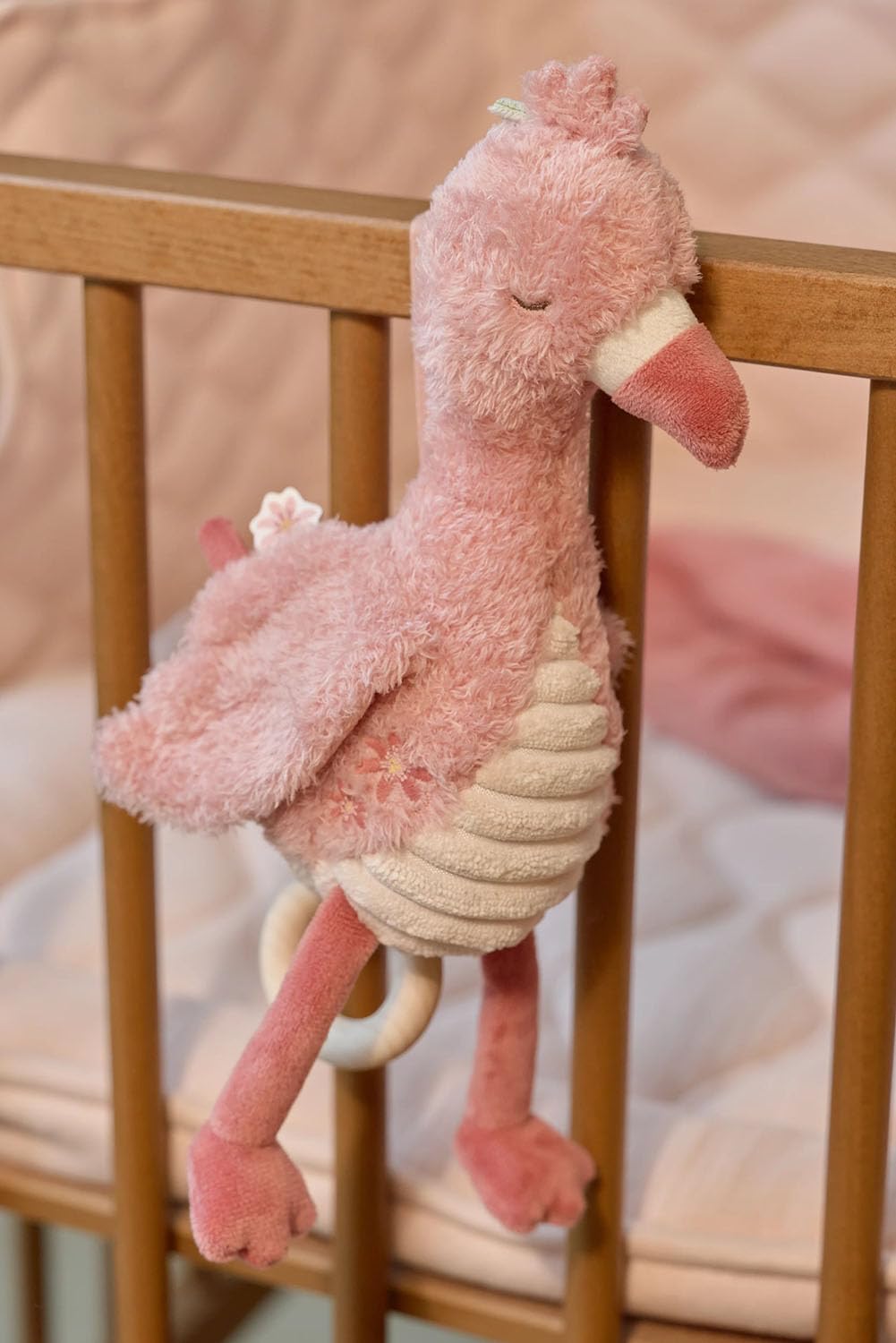 Little Dutch Spieluhr - Einschlafhilfe - Aufzieh-Spieluhr - Flamingo - für Babys ab der Geburt - Saf