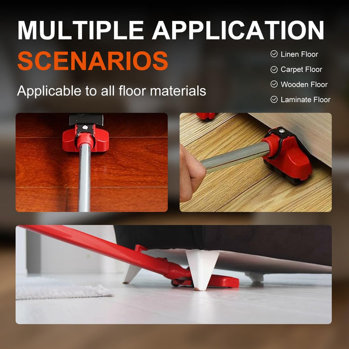 VOBOR Möbel Transportrollen Set, Möbelheber Mit 4 Stück Bewegen Sliders Schwere Möbelrollen Verschie