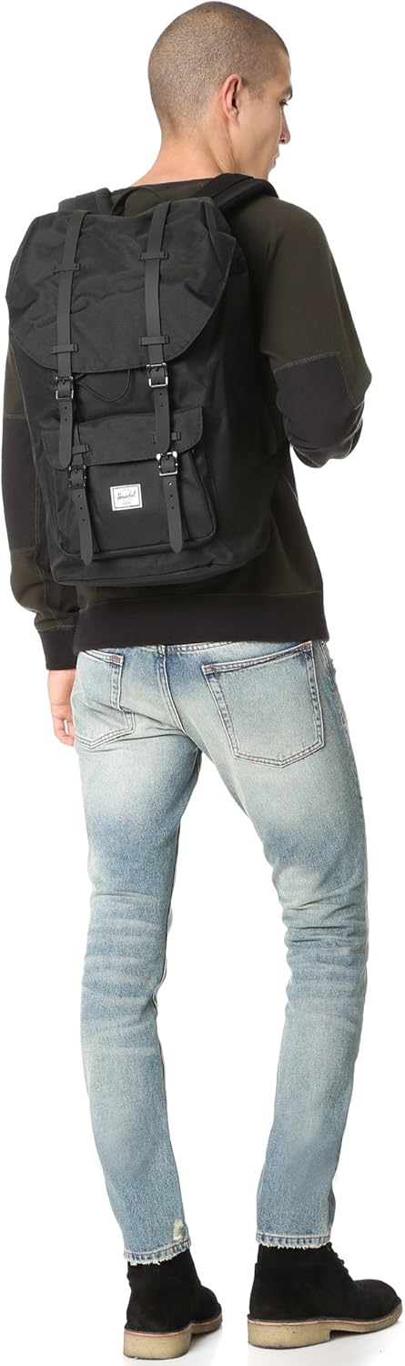 Little America Backpack Black/Black Rubber Backpack, Black/Black Rubber Backpack