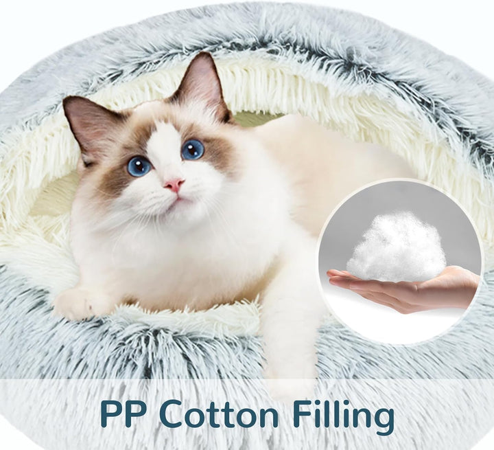 Katzenbett, Katzennest, Haustierbett Tierbett, Kleine Hundebett Waschbarer Flauschiges Rund Weich Ka