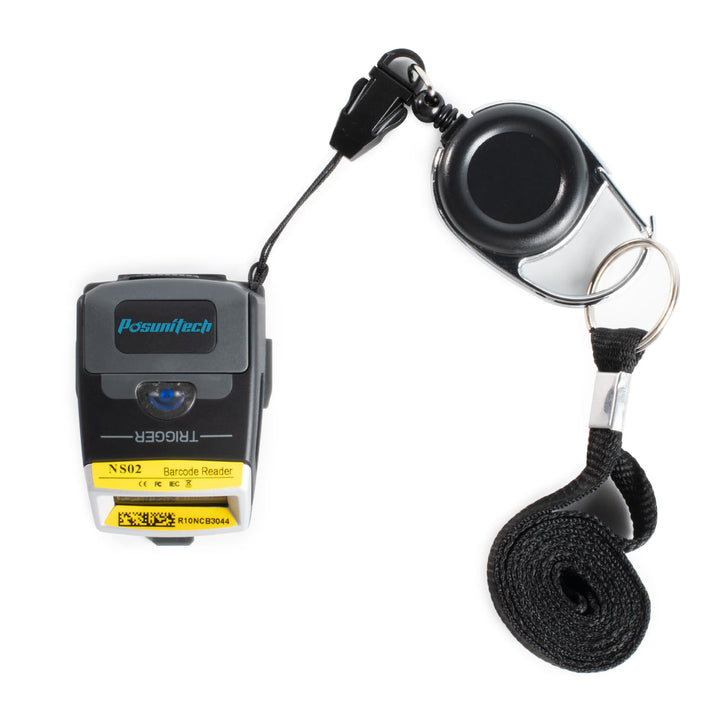 NS02 Wearable kabelloser Bluetooth 2D-Barcode-Scanner, IP65