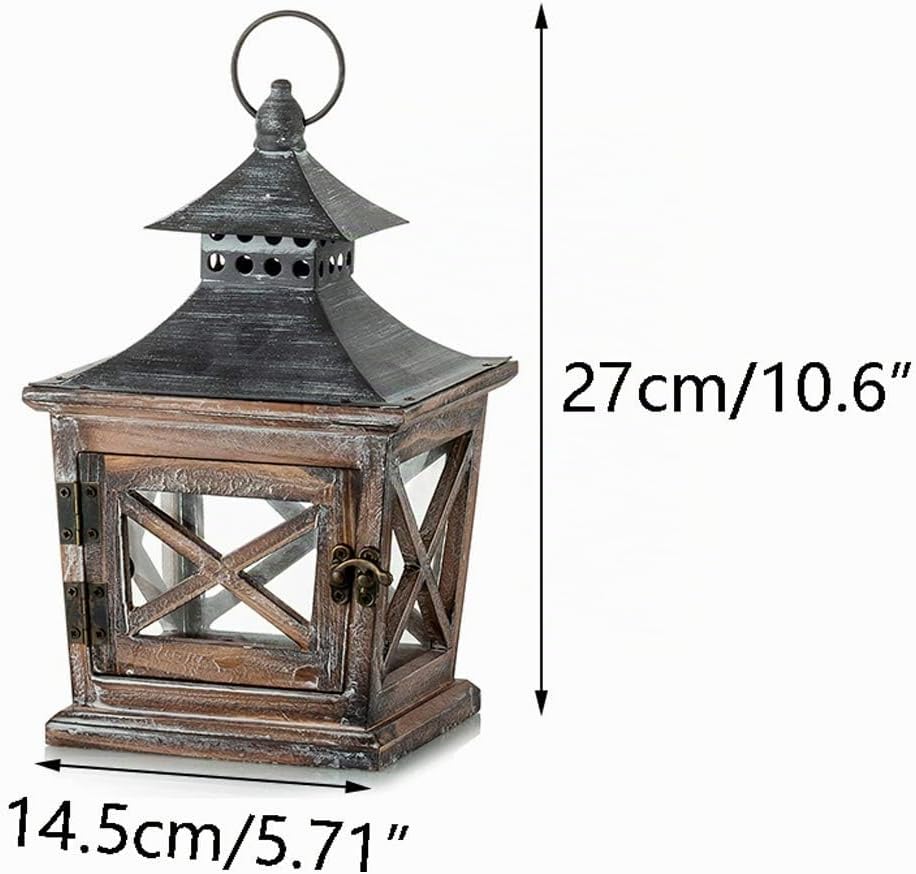 NUPTIO Laternen Holzlaterne Deko Holz: Laterne Wohnzimmer Holzlaternen Vintage Dekolaterne Kerzenhal