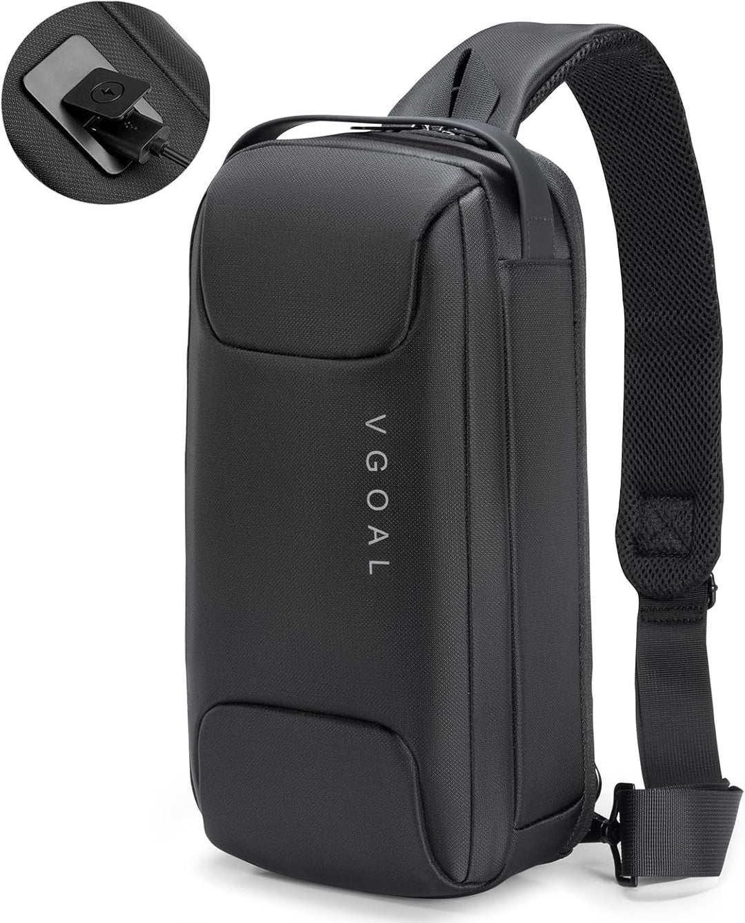 VGOAL Herren Daypack Backpacks Laptop-Computer-Messenger-and-Shoulder-Bags, 6315-a-black