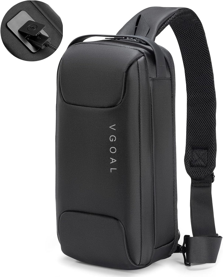 VGOAL Herren Daypack Backpacks Laptop-Computer-Messenger-and-Shoulder-Bags, 6315-a-black