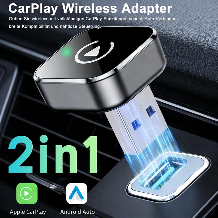 Wireless CarPlay Adapter für Apple iPhone & Android, 2026 Upgrade von Wired auf Wireless–Plug & Play