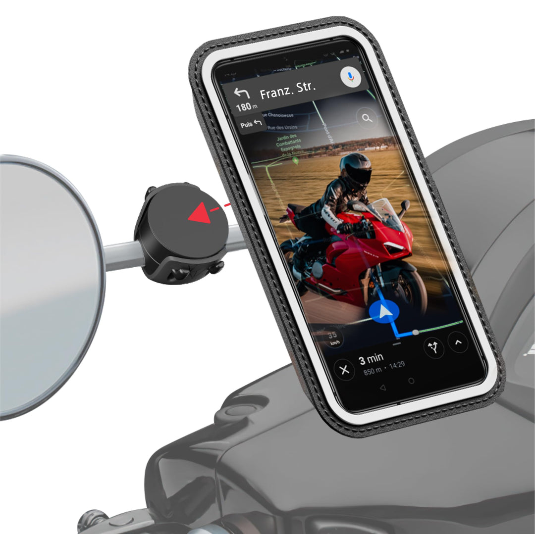 Shapeheart französische Innovation, magnetische Handyhalterung für Motorroller für Rückspiegel. Mit