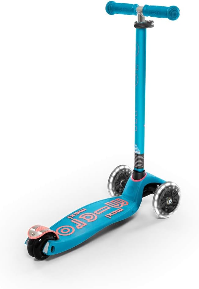 micro Maxi Deluxe LED Kickboard | Kickboard mit LED-Vorderrollen | Lenker höhenverstellbar | ab 5 Ja