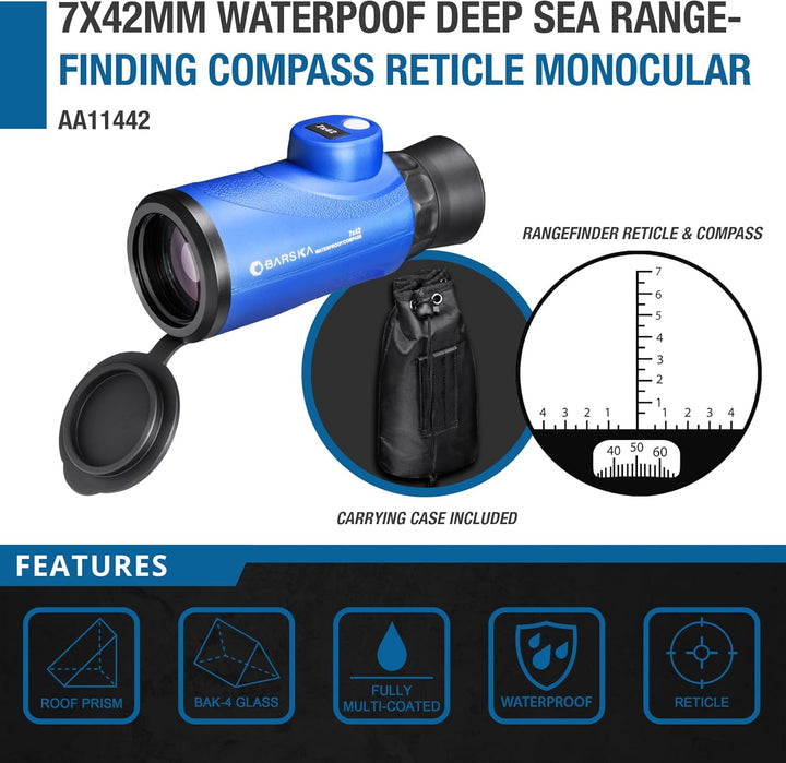 BARSKA Unisex-Erwachsene AA11442 Monokular, Unbekannt, 7x42mm