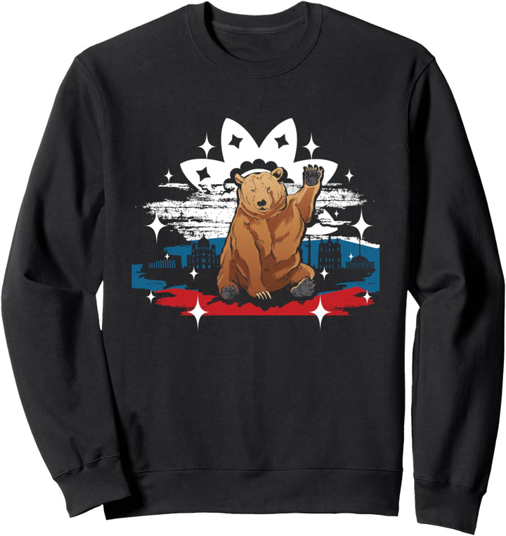 Russland und Russia mit russischem Bär und russische Sweatshirt