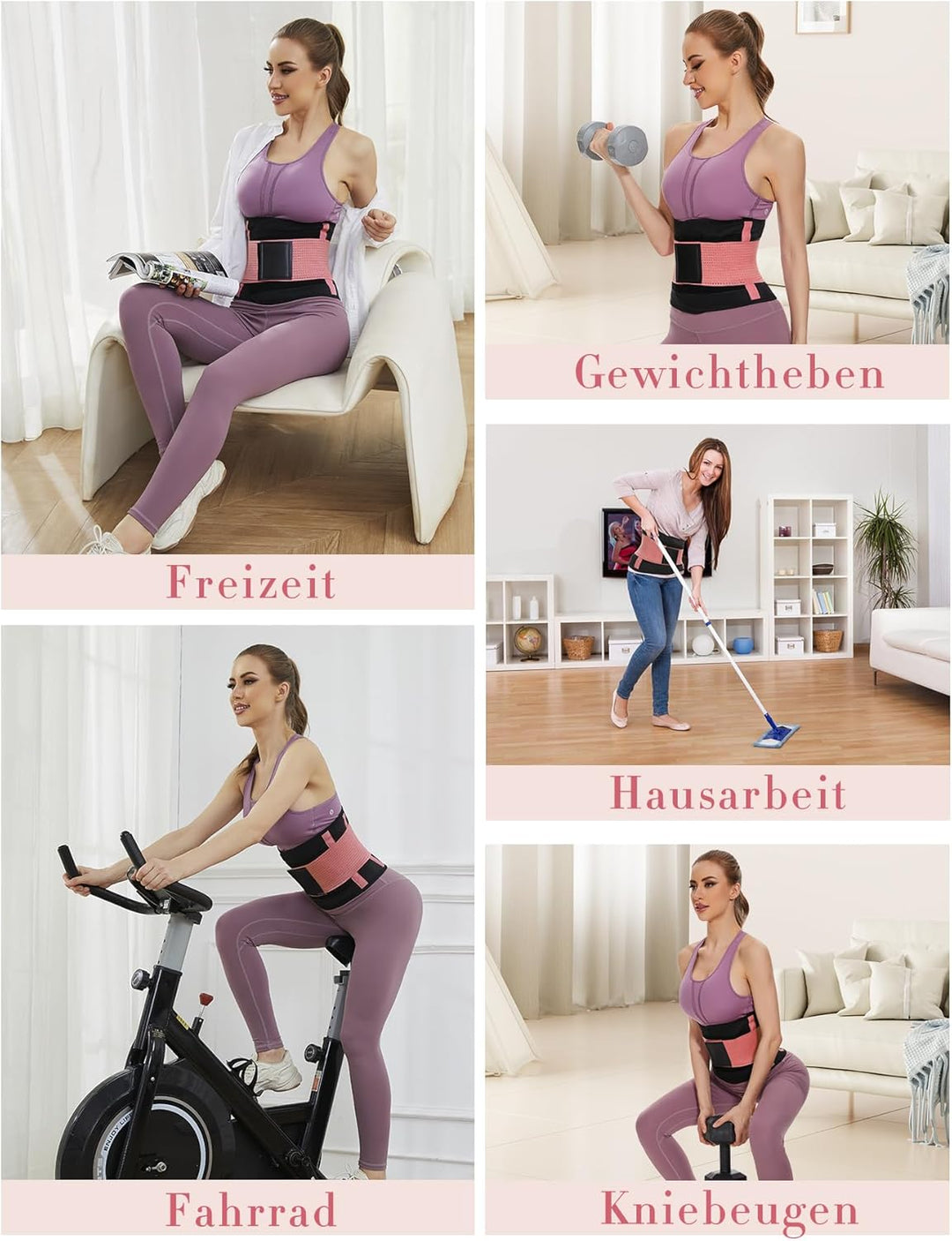 SIHOHAN Bauchweggürtel, Fitness Gürtel Verstellbarer, Taille Trimmer Gürtel Fitnessgürtel, Abnehmen