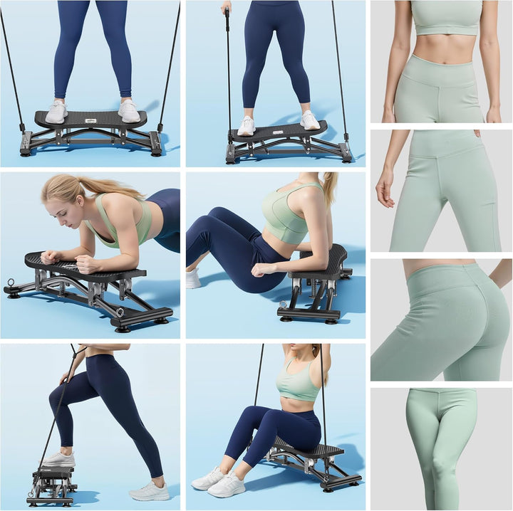 Balance Trainer Simulierte Skimaschine Widerstandsbasiertes Home Fitnessgerät Swing Stepper & Sidest