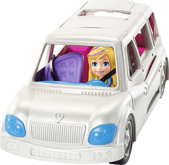 Polly Pocket GDM19 - Modespass Limousine mit Make-up und Modezubehör, Puppen Spielzeug ab 4 Jahren,