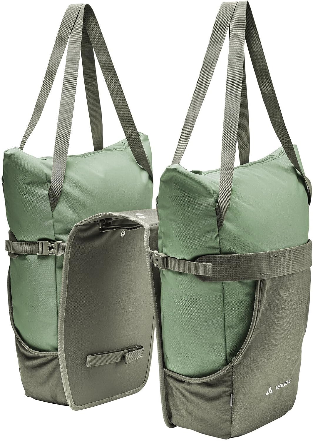 VAUDE TwinShopper - Fahrradtasche mit praktischer Shoppermöglichkeit, 44 Liter - Taschen einzeln nut