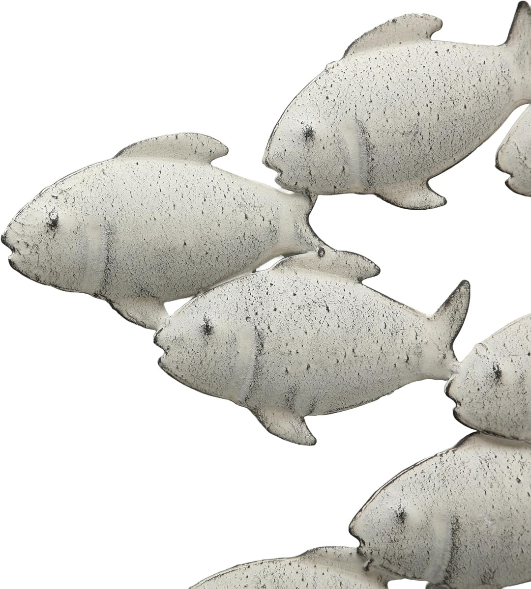 BOLTZE Wandobjekt Fischschwarm Metall, grau, 2 x 97 x 53 cm 2 x 97 x 51 cm, 2 x 97 x 51 cm