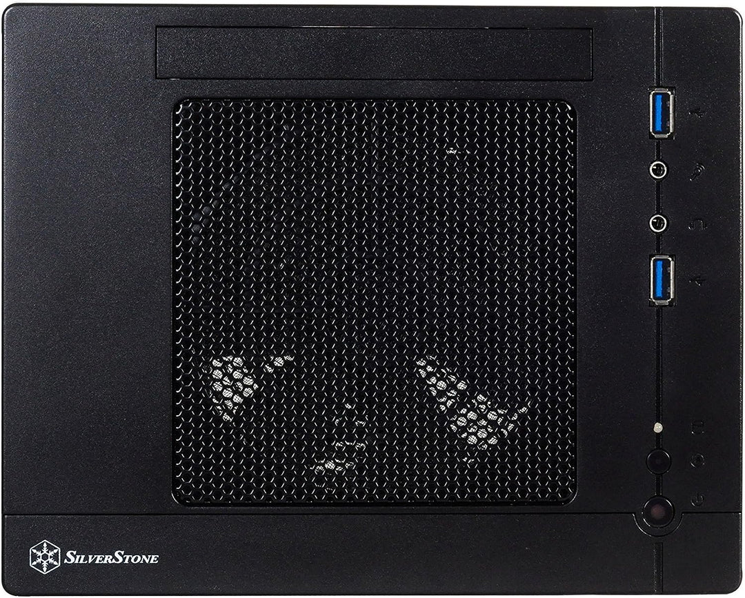SilverStone SST-SG05BB-Lite - Sugo Mini-ITX kompaktes Cube Gehäuse, schwarz, Schwarz