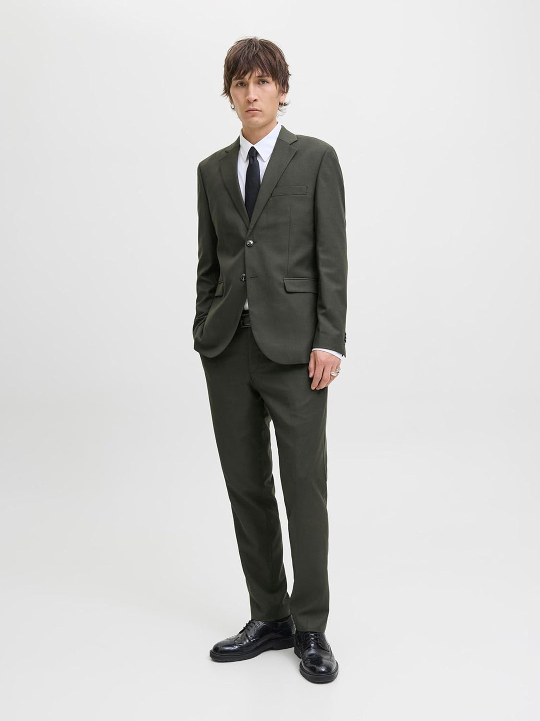 JACK &amp; JONES Male Einreihiger Blazer und Hose JPRSOLARIS Super Slim Fit Anzug 46 Rosin, 46 Rosin