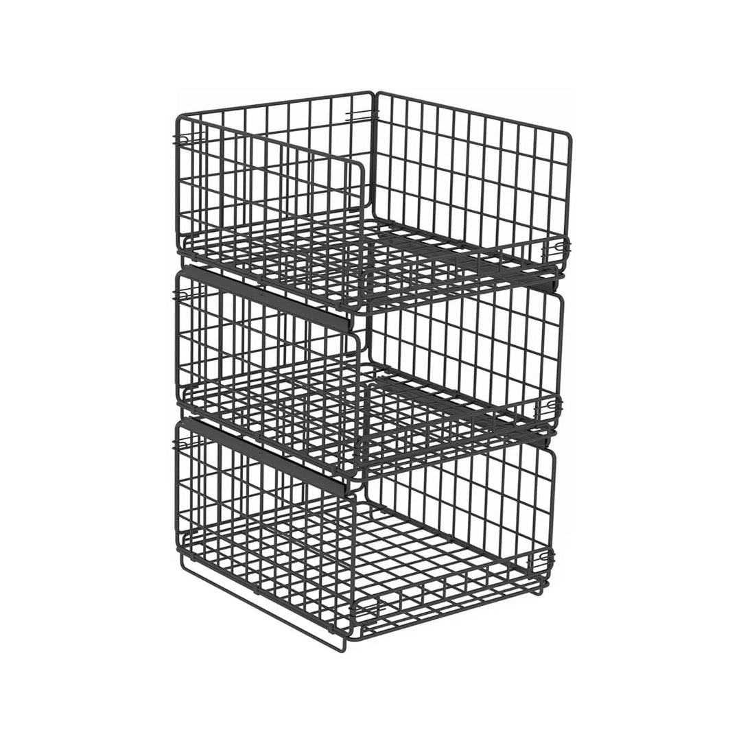 3-stufiger Schiebe-Schrank-Organizer,Stapelbare Aufbewahrungsbox mit Schubladen-Design,30 x 40 x 60