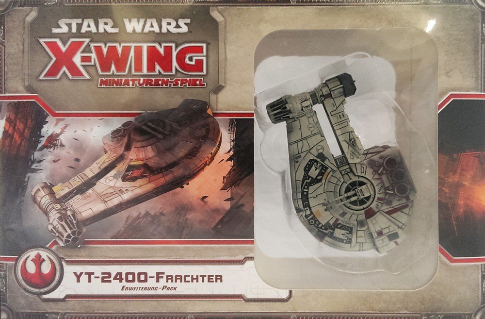 Asmodee HEI0422 - Star Wars X-Wing - YT-2400 Frachter, Erweiterung-Pack