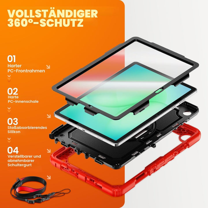 SEYMAC stock Hülle für Samsung Galaxy Tab A11+ Plus/A9+ Plus 11 Zoll 2025/2023, Stossfeste Hülle mit