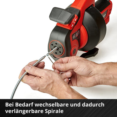 Einhell Akku-Rohrreiniger TE-DA 18/760 Li-Solo Power X-Change (18 V, Li-Ion, 7,6 m lange Reinigungss