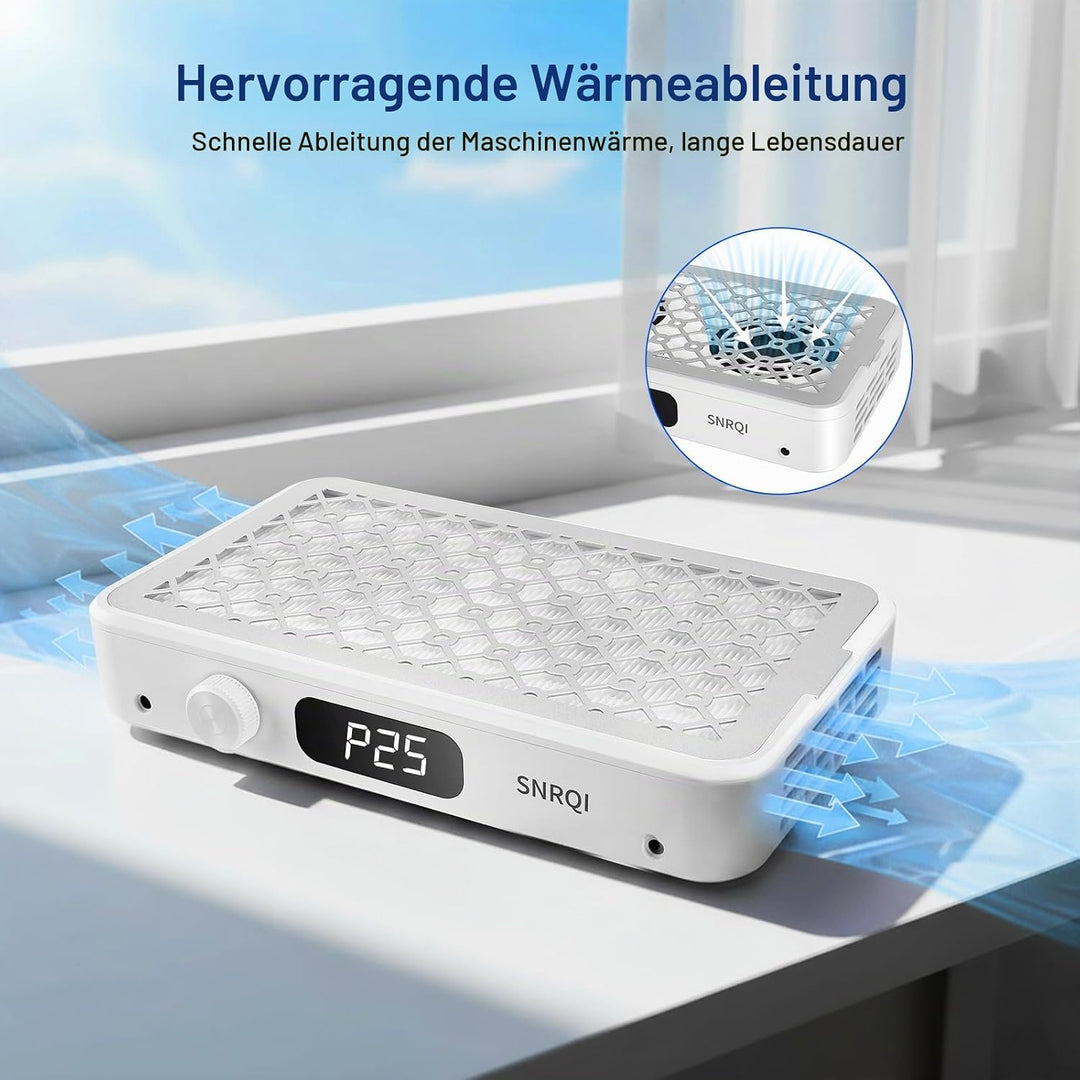 Professionell Staubabsaugung für Nägel,Einstellbarer 7000PRM Nagel Staubsauger,120W Doppelte Saugsta