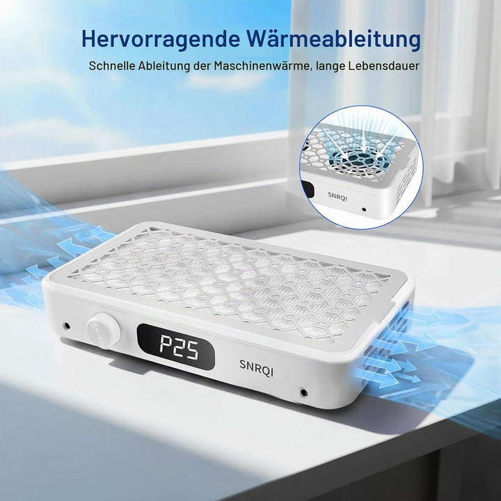 Professionell Staubabsaugung für Nägel,Einstellbarer 7000PRM Nagel Staubsauger,120W Doppelte Saugsta