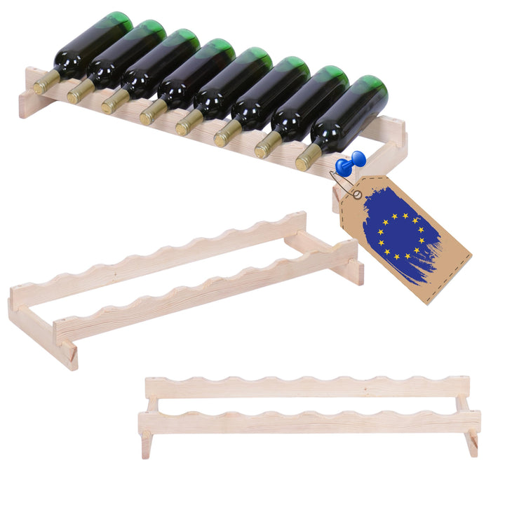 Weinregal, Holzregal, Modulares Weinständer, Weinhalter, Flaschenständer, Flaschenregal, Modernes Ge