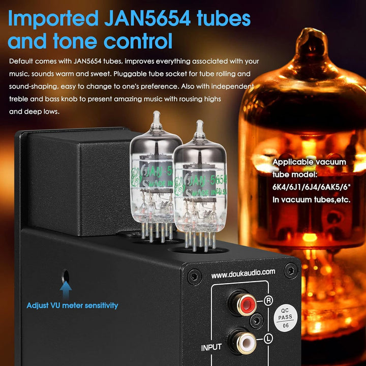 Douk Audio P6 HiFi Bluetooth Röhrenvorverstärker Stereo Audio Verstärker Kopfhörer Verstärker Tube P