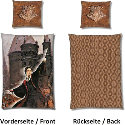 Harry Potter Fleece Bettwäsche 135x200 80x80 cm · Kinderbettwäsche extra weiche Kuschel-Bettwäsche ·