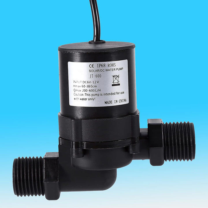 Dioche Wasser umwälzpumpe, 12V Warmwasserpumpe Solarumwälzung 600L/H Solarwasserumwälzpumpe Bürstenl